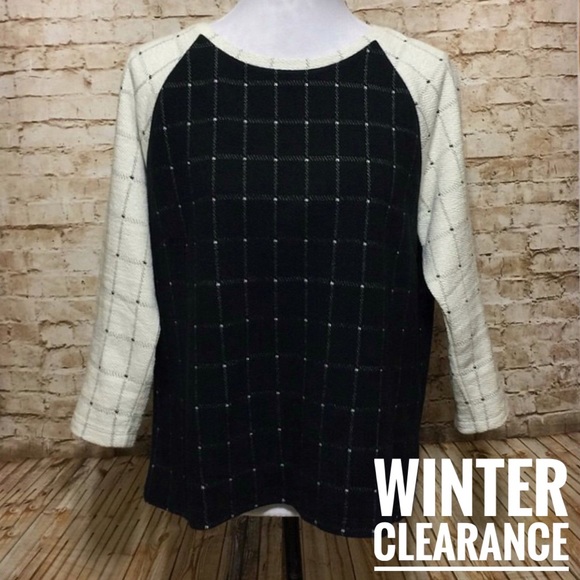 LOFT Sweaters - LOFT Windowpane Sweater